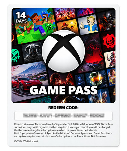 Xbox game pass redeem code - xbox,
